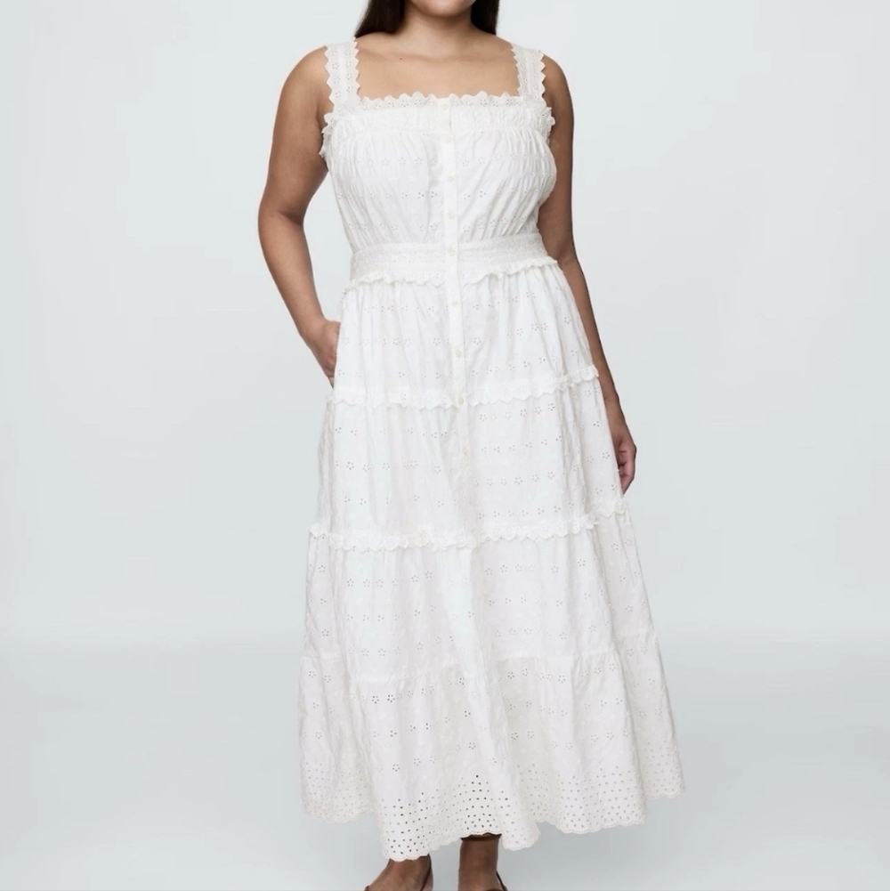 NWT DOEN GAP EYELET MIDI DRESS